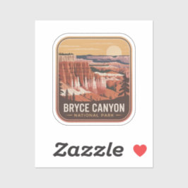 Bryce Canyon National Park Retro-Abzeichen Aufkleber