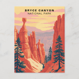 Bryce Canyon National Park Retro USA Postkarte