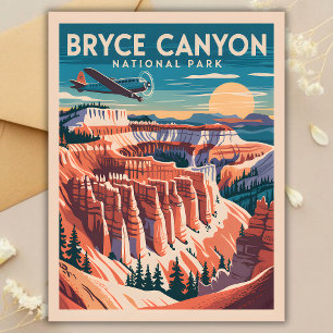 Bryce Canyon National Park Sonnenuntergang Vintage Postkarte