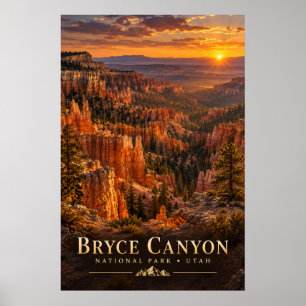 Bryce Canyon National Park Sonnenuntergangs Poster