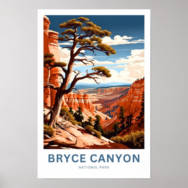 Bryce Canyon National Park Travel Print Poster (Vorne)