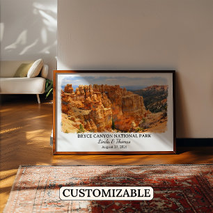 Bryce Canyon National Park Utah Poster, Aquarell Poster