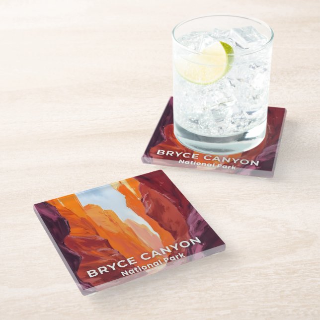 Bryce Canyon National Park | Utah Travel Glasuntersetzer (Schrägansicht)