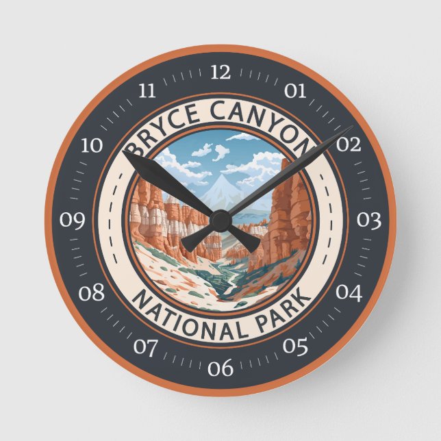 Bryce Canyon Nationalpark California Runde Wanduhr (Vorderseite)