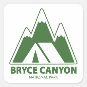 Bryce Canyon Nationalpark Camping Quadratischer Aufkleber