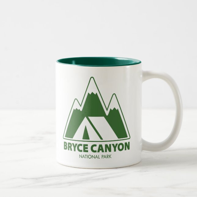 Bryce Canyon Nationalpark Camping Zweifarbige Tasse (Rechts)