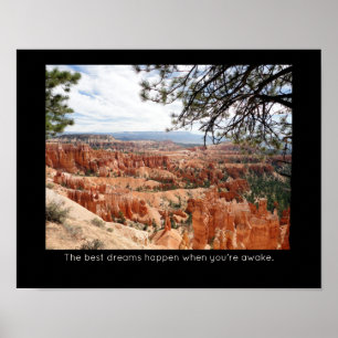 Bryce Canyon Nationalpark Inspiration Zitat Poster