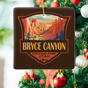 Bryce Canyon Nationalpark Reise Kunst Vintage Keramikornament