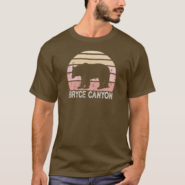 Bryce Canyon Nationalpark Retro Bear T-Shirt (Vorderseite)