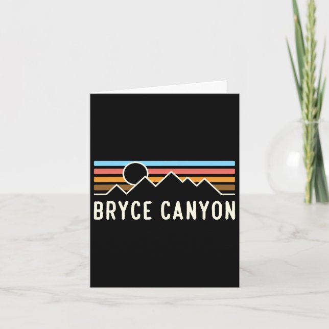 Bryce Canyon Nationalpark Retro Camping Karte (Vorderseite)