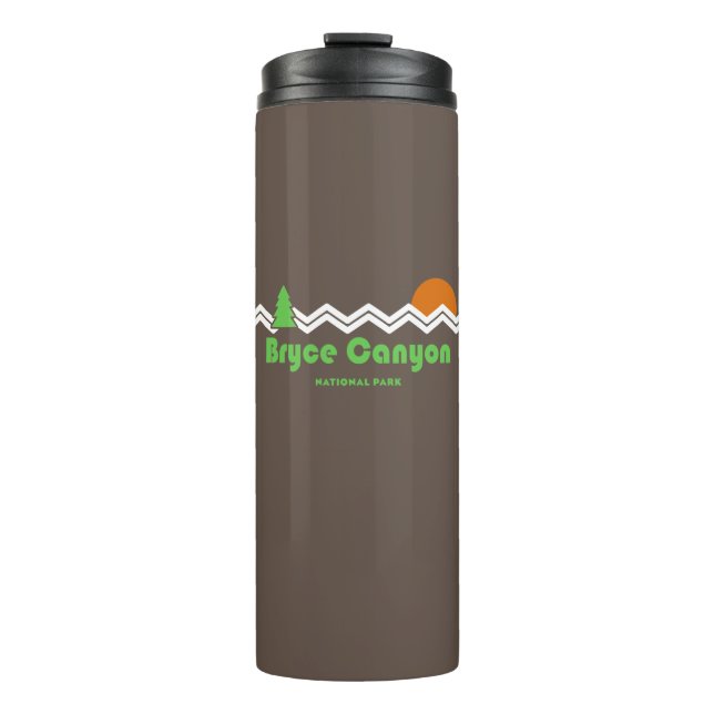 Bryce Canyon Nationalpark Retro Thermosbecher (Vorderseite)