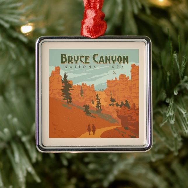 Bryce Canyon Nationalpark Rock Formationen Ornament Aus Metall (Baum)