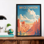Bryce Canyon Nationalpark Travel Art Vintag Poster<br><div class="desc">Bryce Canyon Vektorgrafik Design. Der Park ist ein weitläufiges Reservat im Süden Utah,  bekannt für die krummfarbenen Hoodoos,  die aus spitzenförmigen Felsformationen bestehen.</div>