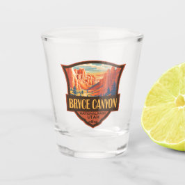 Bryce Canyon Nationalpark Travel Art Vintag Schnapsglas