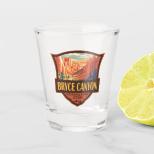 Bryce Canyon Nationalpark Travel Art Vintag Schnapsglas
