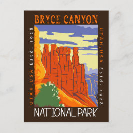 Bryce Canyon Nationalpark Utah Distressed Postkarte