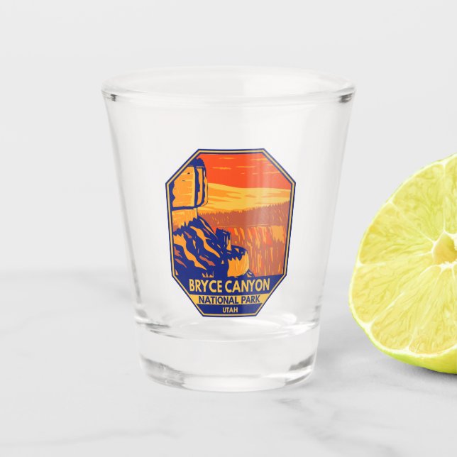 Bryce Canyon Nationalpark Utah Inspiration Point Schnapsglas (Vorderseite)