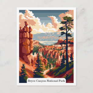Bryce Canyon Nationalpark, Utah Travel Vintag Postkarte