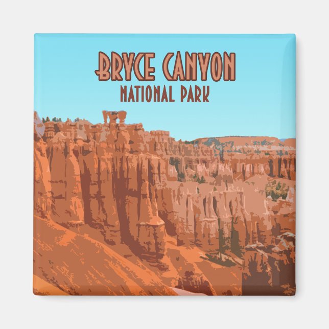 Bryce Canyon Nationalpark Utah Vintag Magnet (Vorne)