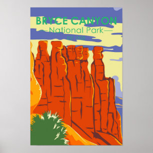 Bryce Canyon Nationalpark Utah Vintag Poster