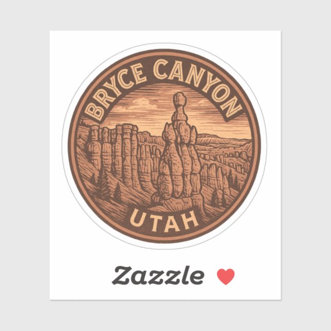 Bryce Canyon Nationalpark Utah Vinyl Sticker (Blatt)