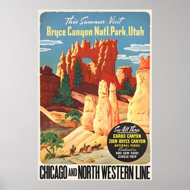 Bryce Canyon Nationalpark Vintage Poster (Vorne)