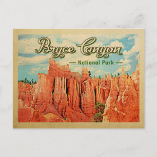 Bryce Canyon Nationalpark Vintage Postkarte