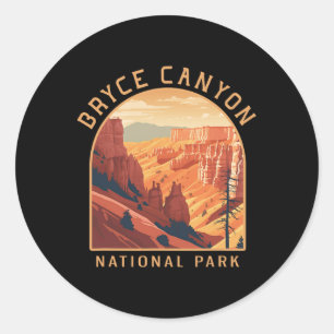 Bryce Canyon Nationalpark Vintage  Runder Aufkleber