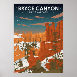 Bryce Canyon Nationalpark Vintage Travel Poster