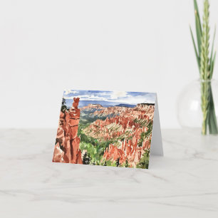 Bryce Canyon Nationalpark Watercolor Karte