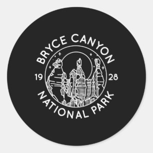Bryce Canyon Nationalpark Weiße Linie Außenbereich Runder Aufkleber