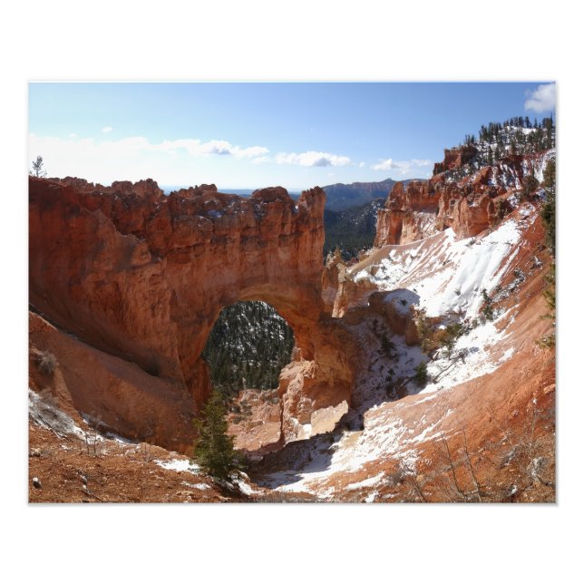 Bryce Canyon Natural Bridge Snowy Landscape Foto (Vorne)