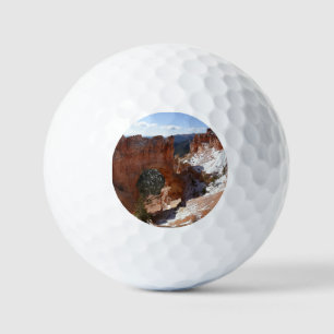 Bryce Canyon Natural Bridge Snowy Landscape Foto Golfball