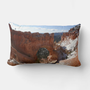 Bryce Canyon Natural Bridge Snowy Landscape Foto Lendenkissen