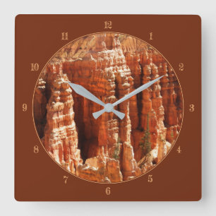 Bryce Canyon Quadratische Wanduhr