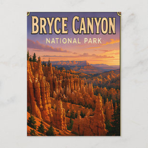 Bryce Canyon Utah Hoodoos Reise-Geschenk Postkarte