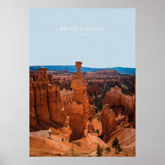 Bryce Canyon, Utah Travel Artwork Poster (Vorne)