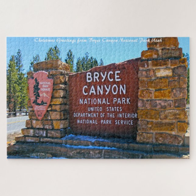 Bryce Canyon Utah.Weihnachtsgrüße Puzzle (Horizontal)