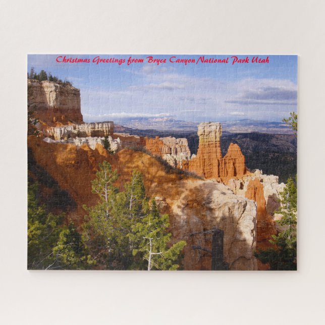 Bryce Canyon Utah.  Weihnachtsgrüße Puzzle (Horizontal)