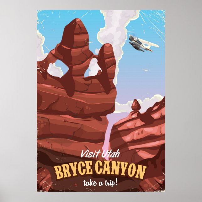 Bryce Canyon Vintage Reiseplakat Poster (Vorne)