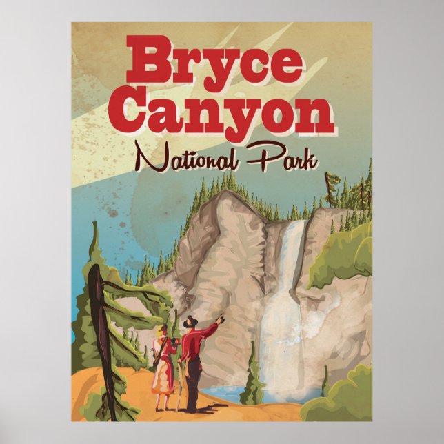 Bryce Canyon Vintage Travel Poster (Vorne)