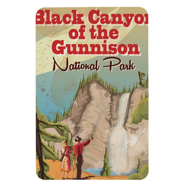 Bryce Canyon Vintage Travel Poster Magnet (Vertikal)