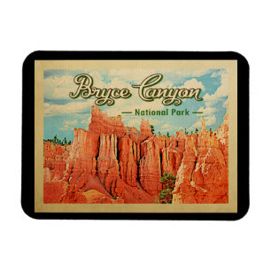 Bryce Schlucht-Nationalpark-Vintage Reise Magnet