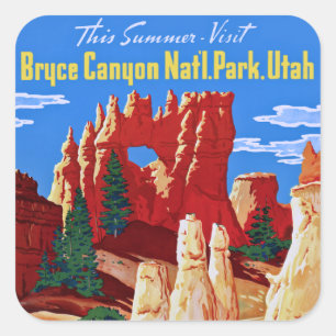 Bryce Schlucht Quadratischer Aufkleber