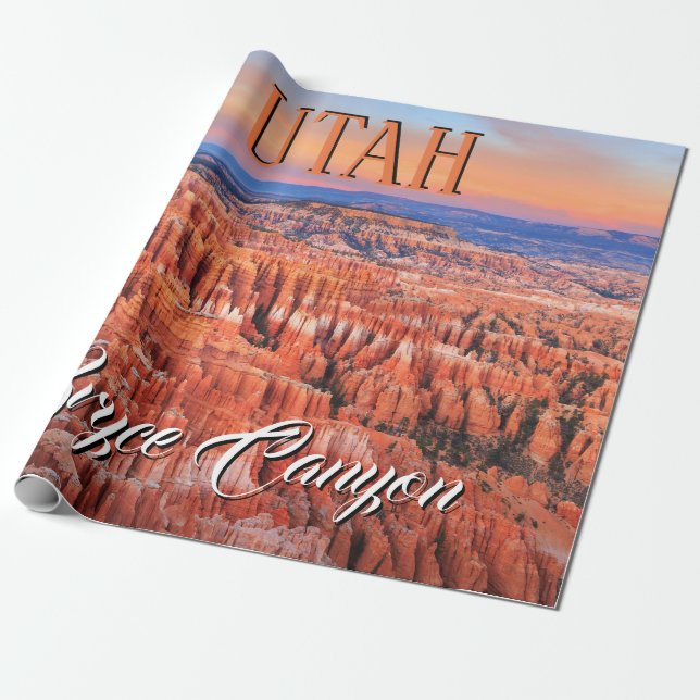 Bryce Schlucht-Utah-Sonnenuntergang Geschenkpapier (Ungerollt)