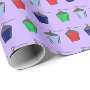 Bryn Mawr Lanterns Lila Lilac Wrapping Paper Geschenkpapier
