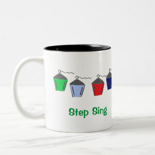 Bryn Mawr Lanterns Step Sing White Cotton Geas Zweifarbige Tasse