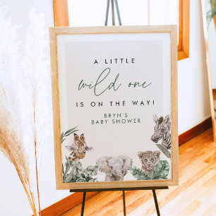 BRYN Niedlich Jungle Safari Baby Animal Baby Dusch Poster