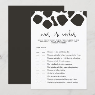 BRYNDLE Kuh drucken unter Baby-Dusche-Spielkarte Einladung