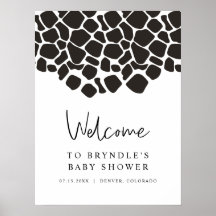 BRYNDLE Modern Cow Print Baby Dusche Willkommen